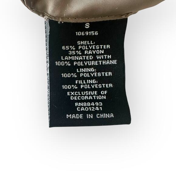 Be by Blanc Noir Women's Jersey Puffer Vest S Heathered Brown Quilted Hooded - Picture 7 of 8